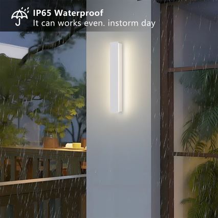 Brilagi - Lampada da parete LED per esterni LINEAR LED/8W/230V 3000K IP65 30 cm bianca CRI 90