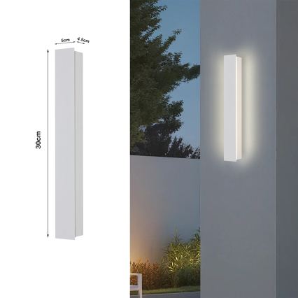 Brilagi - Lampada da parete LED per esterni LINEAR LED/8W/230V 3000K IP65 30 cm bianca CRI 90