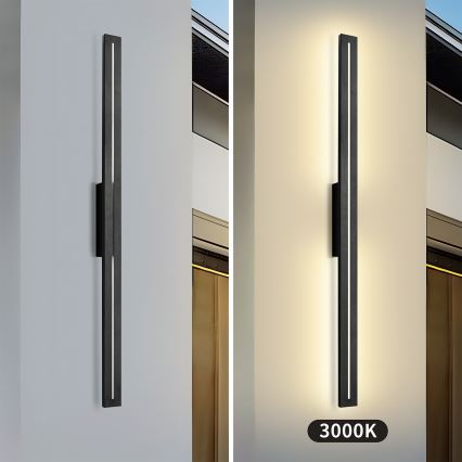 Brilagi - Lampada da parete LED da esterno LINEO LED/24W/230V 3000K IP65 100 cm nera