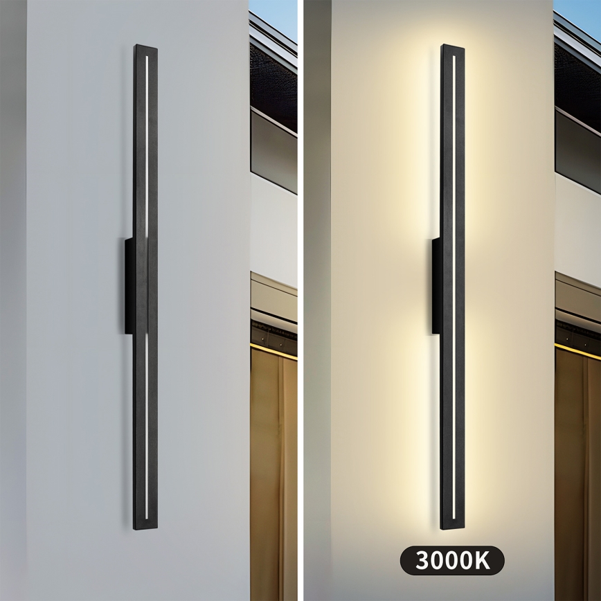 Brilagi - Lampada da parete LED da esterno LINEO LED/24W/230V 3000K IP65 100 cm nera