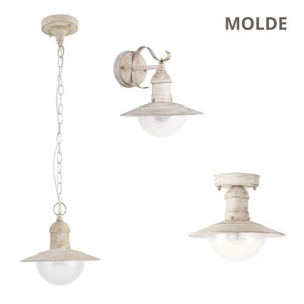 Brilagi - Applique da esterno MOLDE 1xE27/60W/230V IP44 bianco/patina