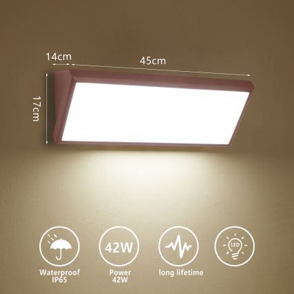 Brilagi - Applique da esterno TRIANGLE LED/42W/230V marrone IP65
