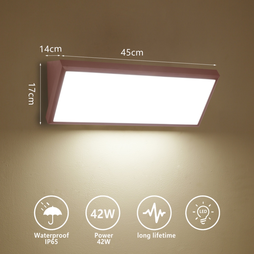 Brilagi - Applique da esterno TRIANGLE LED/42W/230V marrone IP65