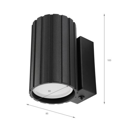 Brilagi - Applique da parete CRISPINA 1xGU10/10W/230V 10 cm nera