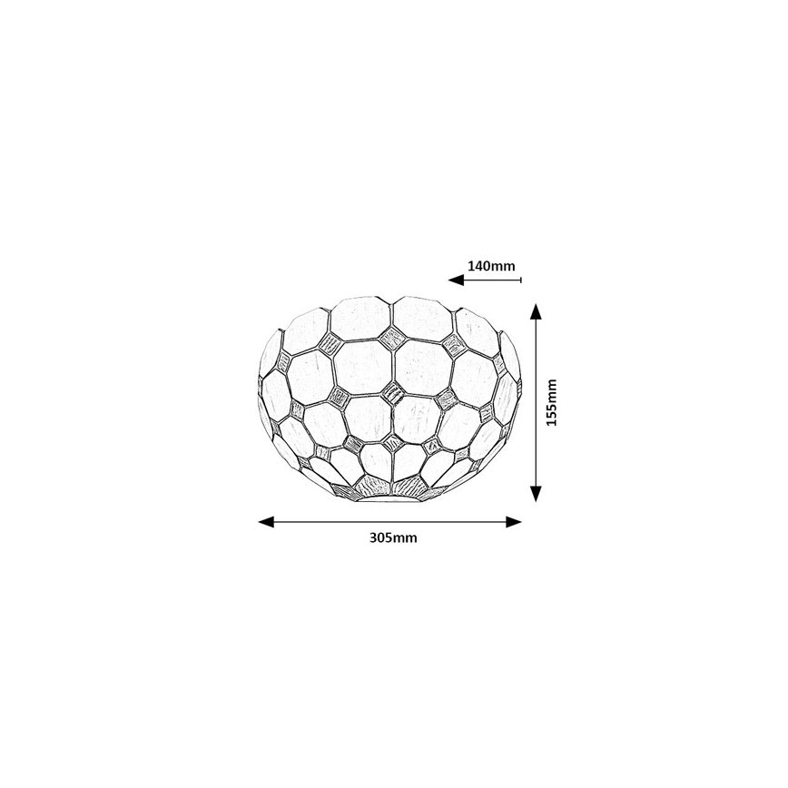 Brilagi - Applique da parete in stile Tiffany DORAN 1xE14/40W/230V