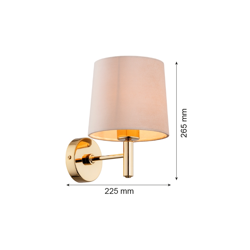 Brilagi - Applique da parete MONTE 1xE27/15W/230V beige/oro
