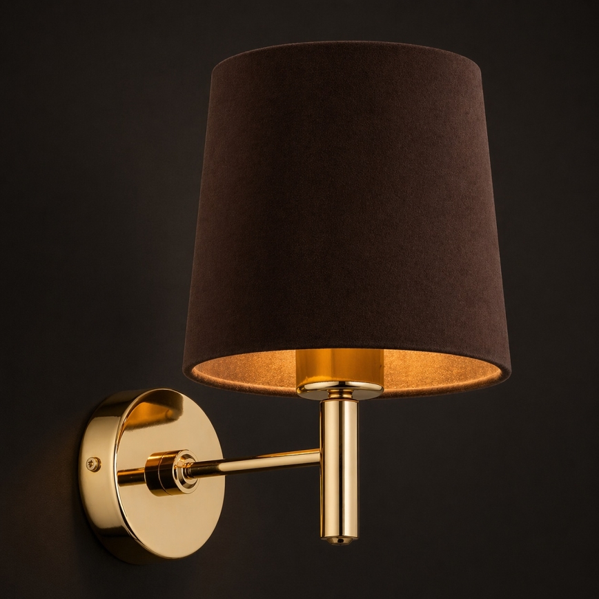 Brilagi - Applique da parete MONTE 1xE27/15W/230V marrone/oro