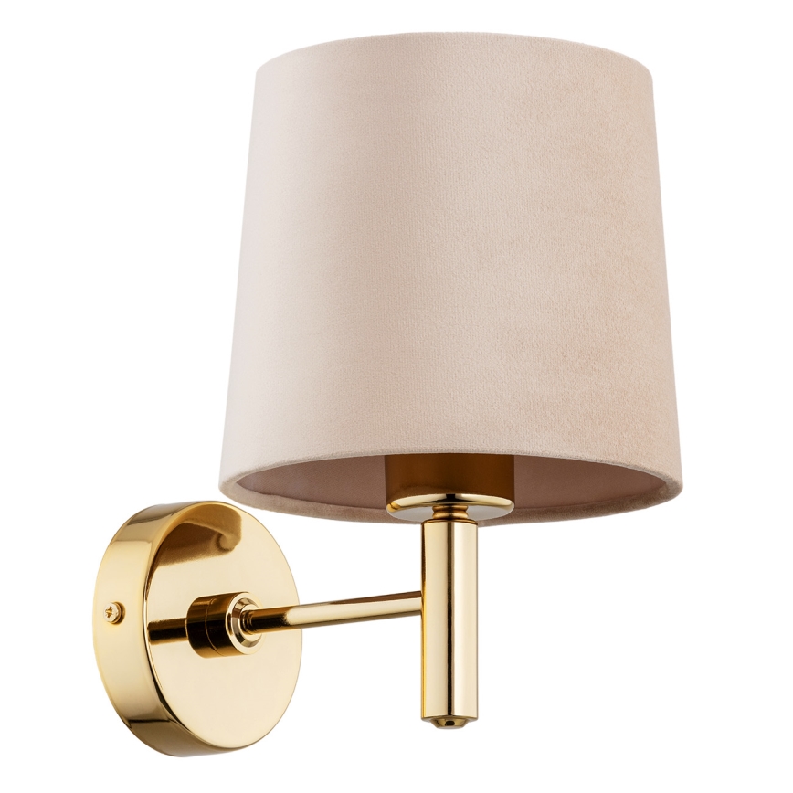 Brilagi - Applique da parete MONTE 1xE27/60W/230V beige/oro