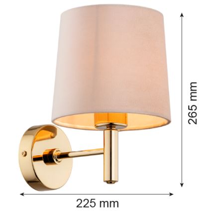 Brilagi - Applique da parete MONTE 1xE27/60W/230V beige/oro