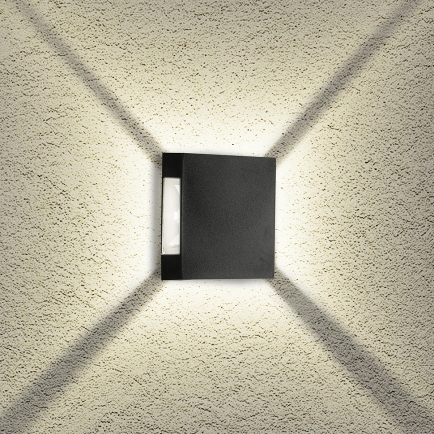 Brilagi - Applique da parete per esterni a LED QUADRAY LED/4W/230V nero IP65