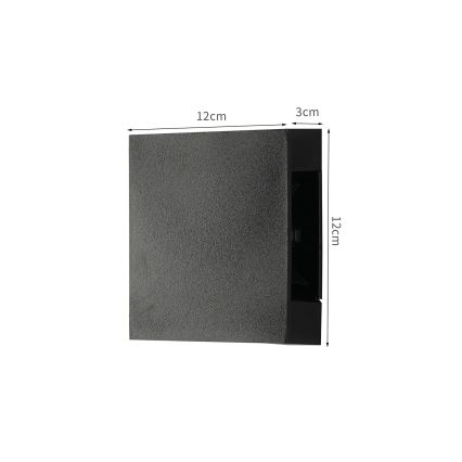 Brilagi - Applique da parete per esterni a LED QUADRAY LED/4W/230V nero IP65