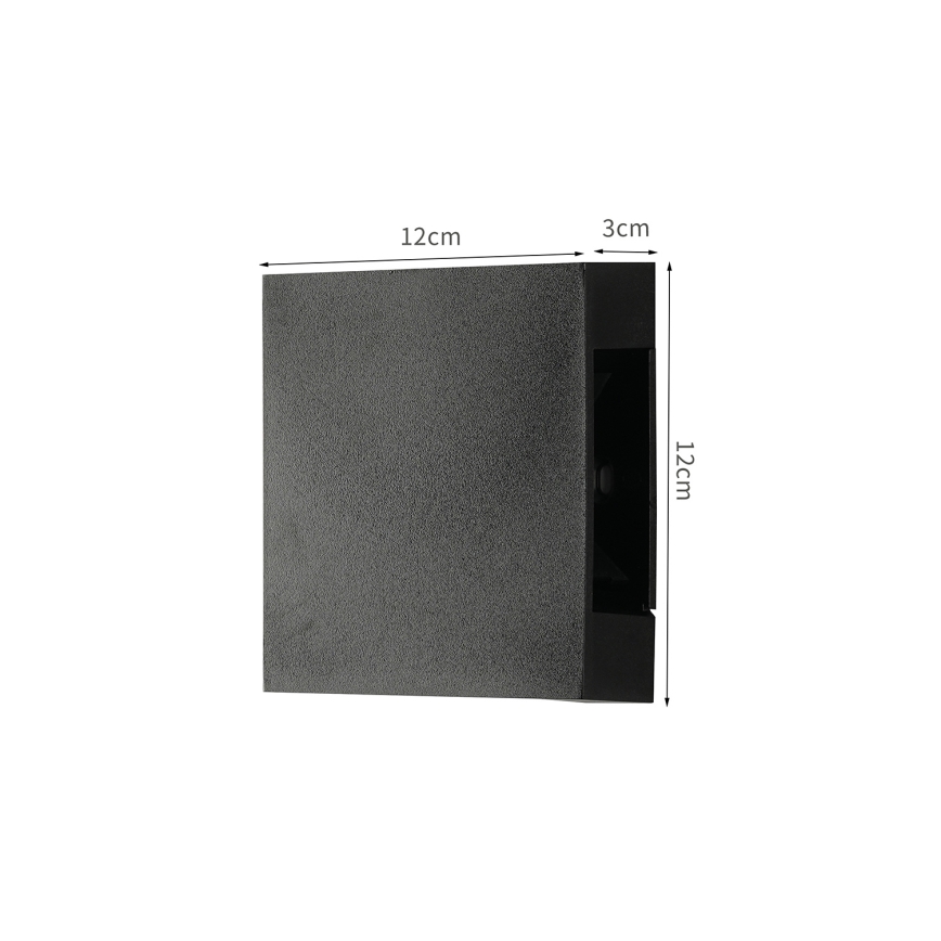 Brilagi - Applique da parete per esterni a LED QUADRAY LED/4W/230V nero IP65