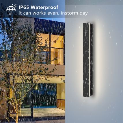 Brilagi - Applique da esterno LINEAR LED/12W/230V 4000K IP65 50 cm nero CRI 90