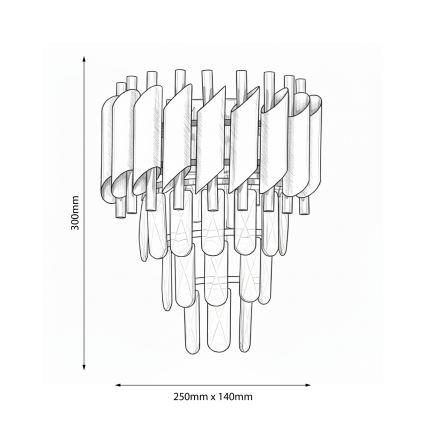 Brilagi - Applique ECLIPSE 2xE14/10W/230V nero/oro