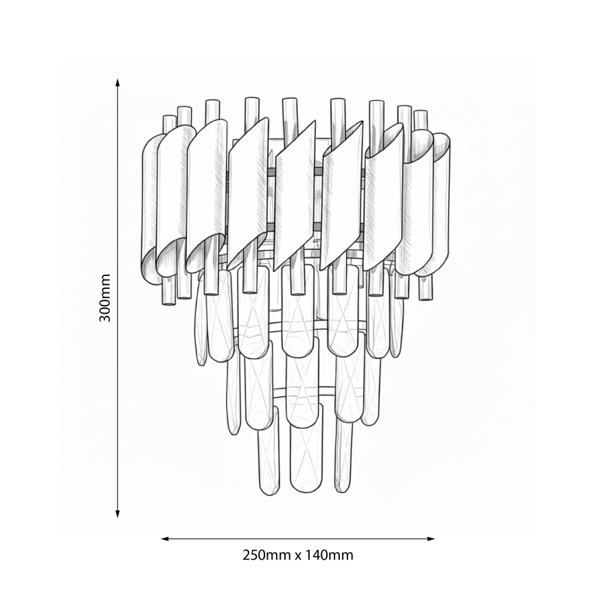 Brilagi - Applique ECLIPSE 2xE14/10W/230V nero/oro