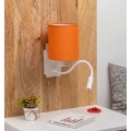 Brilagi - Applique flessibile a LED NUBILA 1xE27/25W/230V + LED/3W bianco/arancione