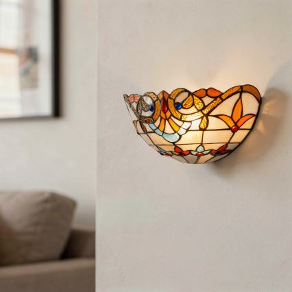 Brilagi - Applique in stile Tiffany in vetro colorato MIRABELLA 1xE14/40W/230V