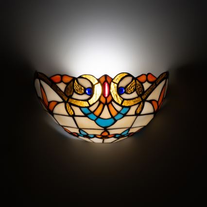 Brilagi - Applique in stile Tiffany in vetro colorato MIRABELLA 1xE14/40W/230V