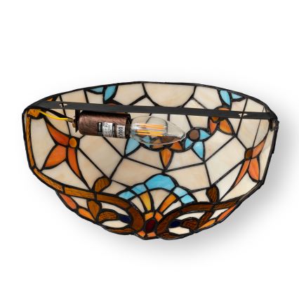 Brilagi - Applique in stile Tiffany in vetro colorato MIRABELLA 1xE14/40W/230V