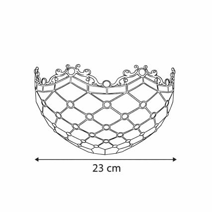 Brilagi - Applique in stile Tiffany in vetro colorato MIRABELLA 1xE14/40W/230V