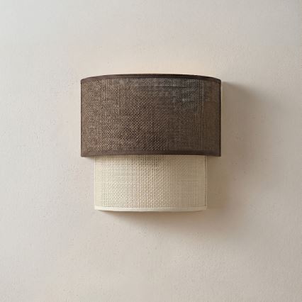 Brilagi - Applique LED BOHO ECO 1xE27/10W/230V marrone/crema
