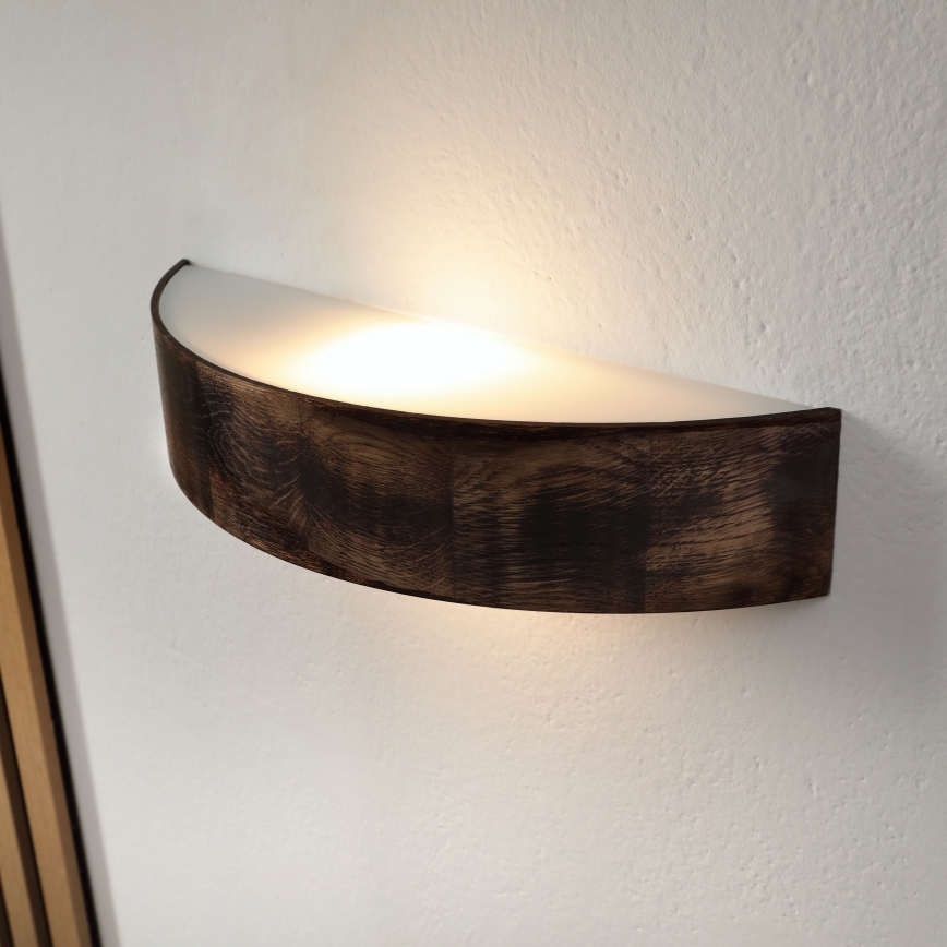 Brilagi - Applique LED CARVALHO SMOKEY 1xE27/60W/230V rovere