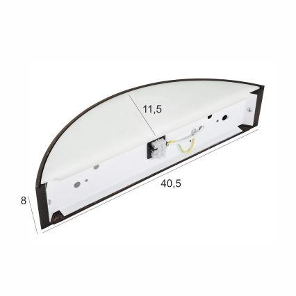 Brilagi - Applique LED CARVALHO SMOKEY 1xE27/60W/230V rovere