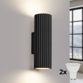 Brilagi - Applique LED CRESTO 2x GU10/10W/230V 20 cm nero