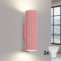 Brilagi - Applique LED CRESTO 2xGU10/10W/230V 20 cm rosa