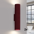 Brilagi - Applique LED CRESTO 2xGU10/10W/230V 30 cm bordeaux
