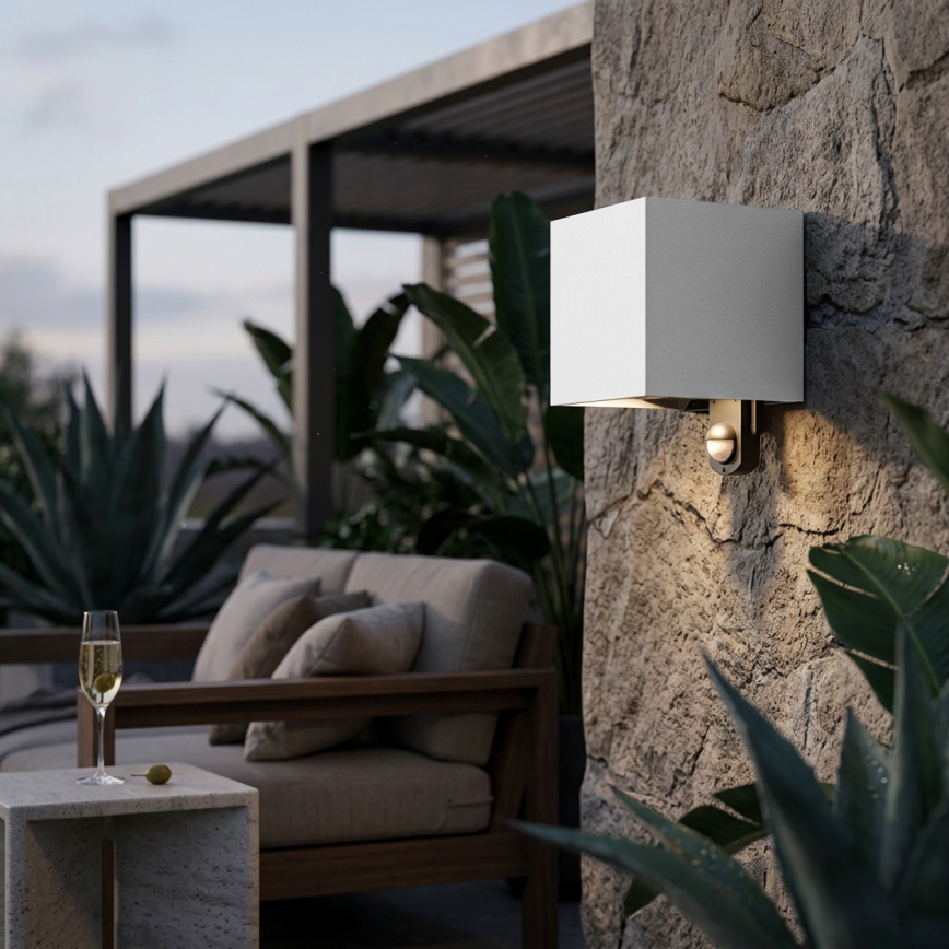 Brilagi - Applique LED da esterno con sensore CUBE LED/6W/230V grigia IP65