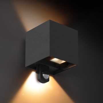 Brilagi - Applique LED da esterno con sensore CUBE LED/6W/230V nera IP65