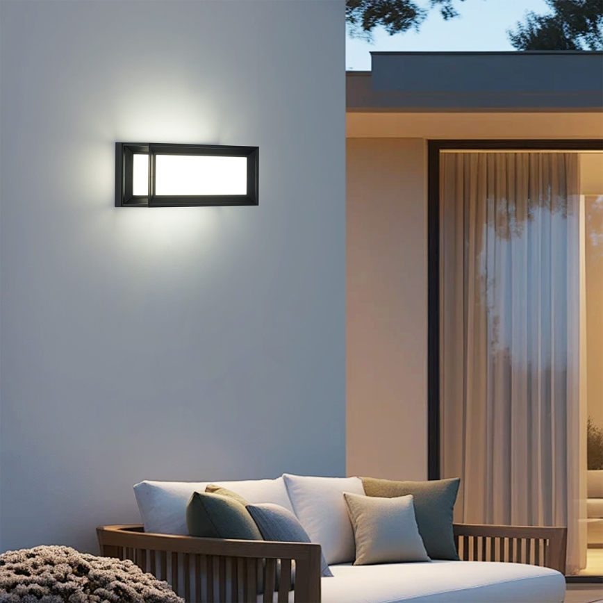 Brilagi - Applique da esterno con sensore PARKER LED/12W/230V nero IP44