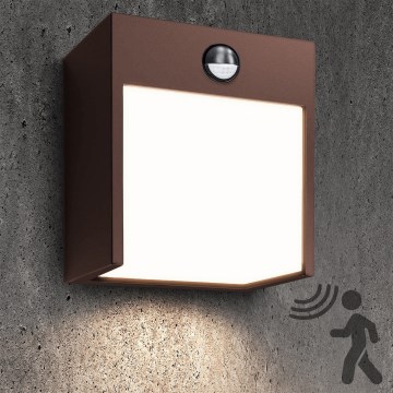 Brilagi - Applique LED da esterno con sensore TERNI LED/12W/230V marrone IP44