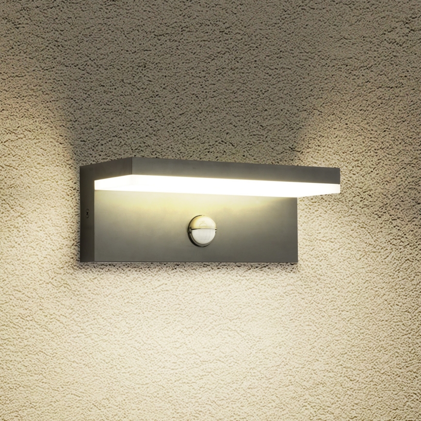 Brilagi - Applique LED da esterno con sensore TESSI LED/10W/230V antracite IP54