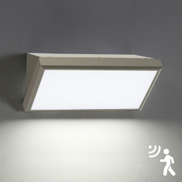 Brilagi - Applique LED da esterno con sensore TRIANGLE LED/20W/230V grigio IP65