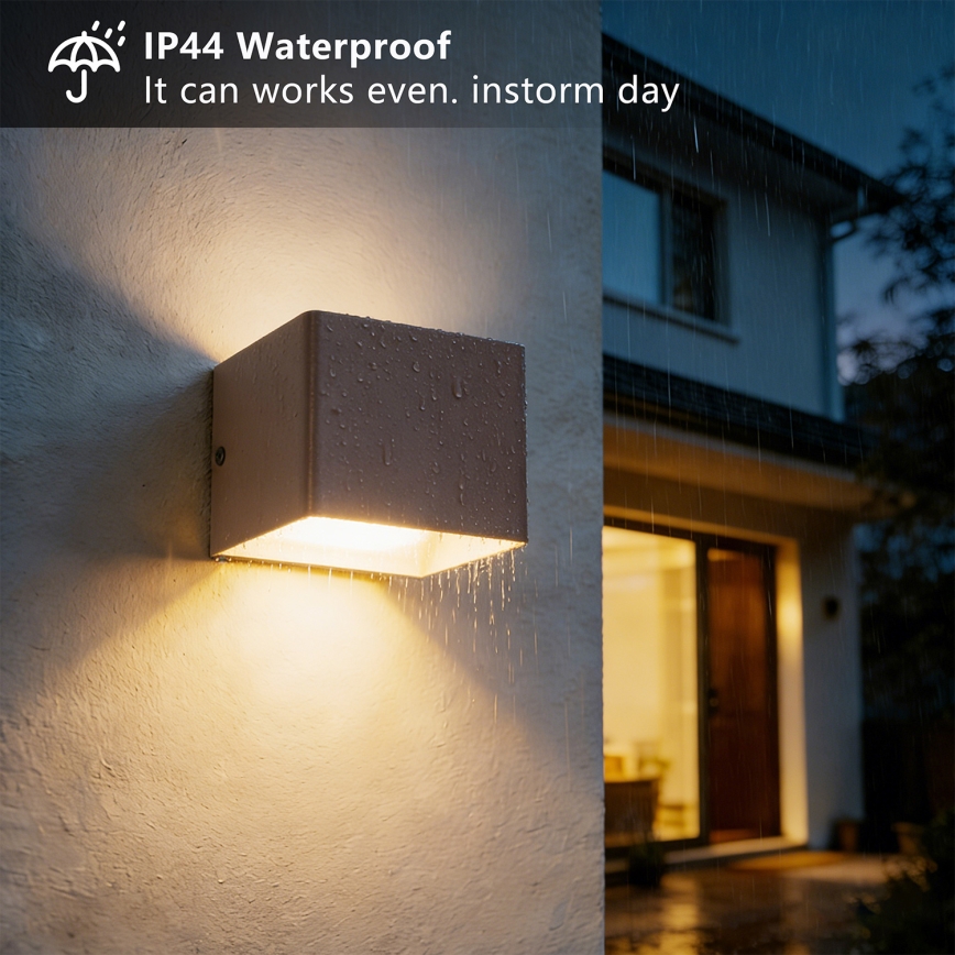 Brilagi - Applique LED da esterno DONNANI LED/5W/230V 10 cm marrone IP44