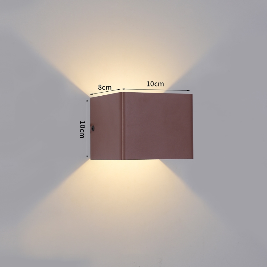 Brilagi - Applique LED da esterno DONNANI LED/5W/230V 10 cm marrone IP44