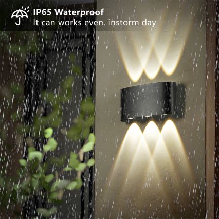 Brilagi - Applique LED da esterno FLAREBOX LED/6W/230V nero IP65