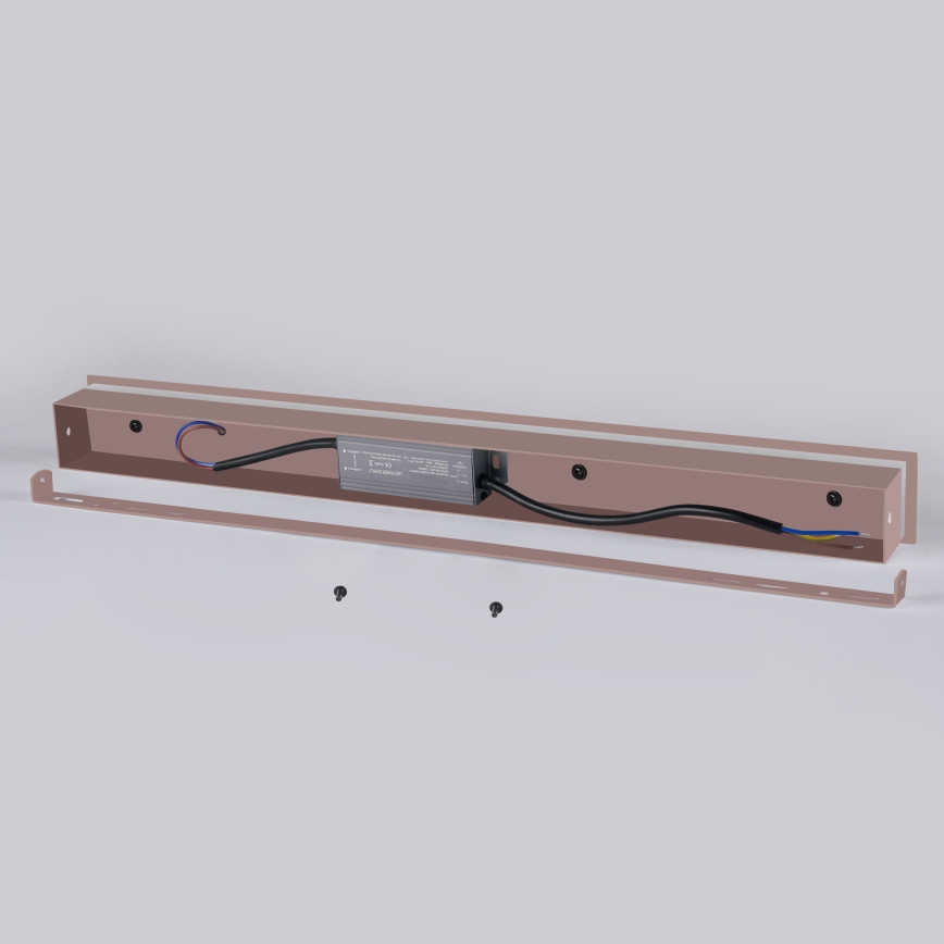 Brilagi - Applique da parete per esterni LINEAR LED, 12W, 230V, 3000K, IP65, 50 cm, marrone, CRI 90