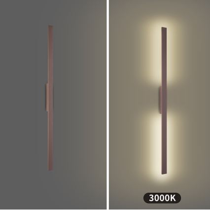 Brilagi - Applique da esterno LUNA LED/24W/230V 3000K IP65 100 cm marrone CRI 90