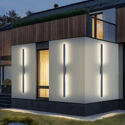 Brilagi - Lampada da parete per esterni LUNA LED/30W/230V 4000K IP65 150 cm antracite CRI 90
