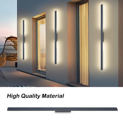 Brilagi - Lampada da parete per esterni LUNA LED/30W/230V 4000K IP65 150 cm antracite CRI 90