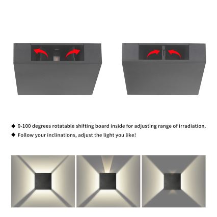 Brilagi - Applique LED da esterno QUADRAY LED/4W/230V antracite IP65