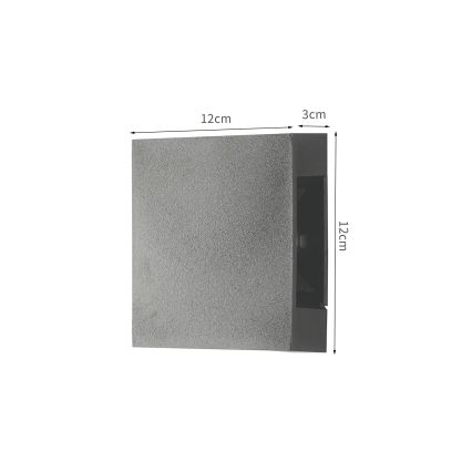 Brilagi - Applique LED da esterno QUADRAY LED/4W/230V antracite IP65