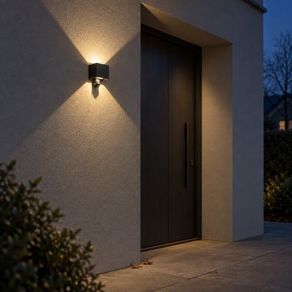 BRILAGI - Applique LED per esterni con sensore CUBE LED/6W/230V nero IP65