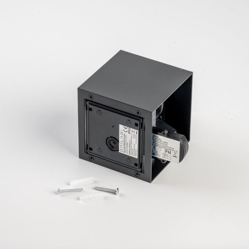 BRILAGI - Applique LED per esterni con sensore CUBE LED/6W/230V nero IP65