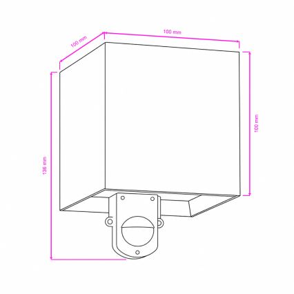 BRILAGI - Applique LED per esterni con sensore CUBE LED/6W/230V nero IP65