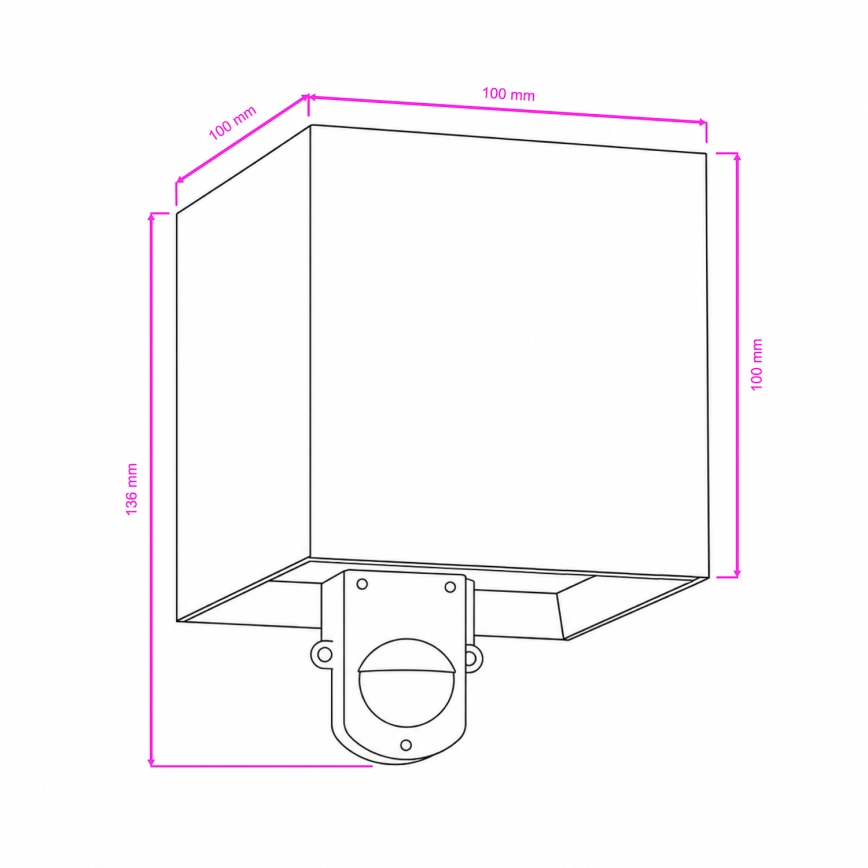 BRILAGI - Applique LED per esterni con sensore CUBE LED/6W/230V nero IP65
