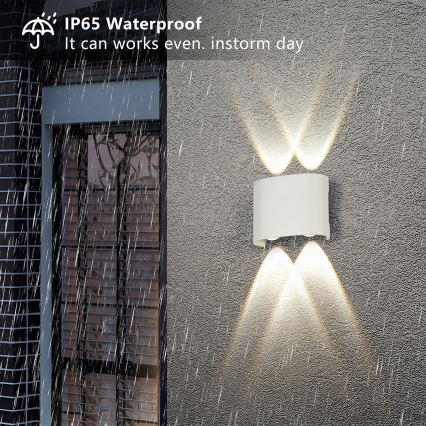 Brilagi - Applique LED per esterni FLAREBOX LED/4W/230V bianca IP65